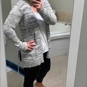 Gray knit sweater